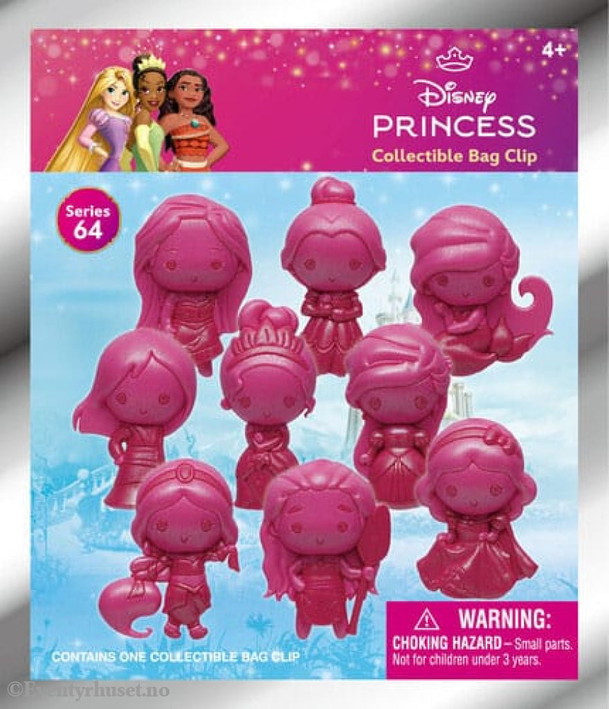 Disney Create your World 3D PVC Bag Clip Princess Series 64 Display (24) Fashion & Accessories