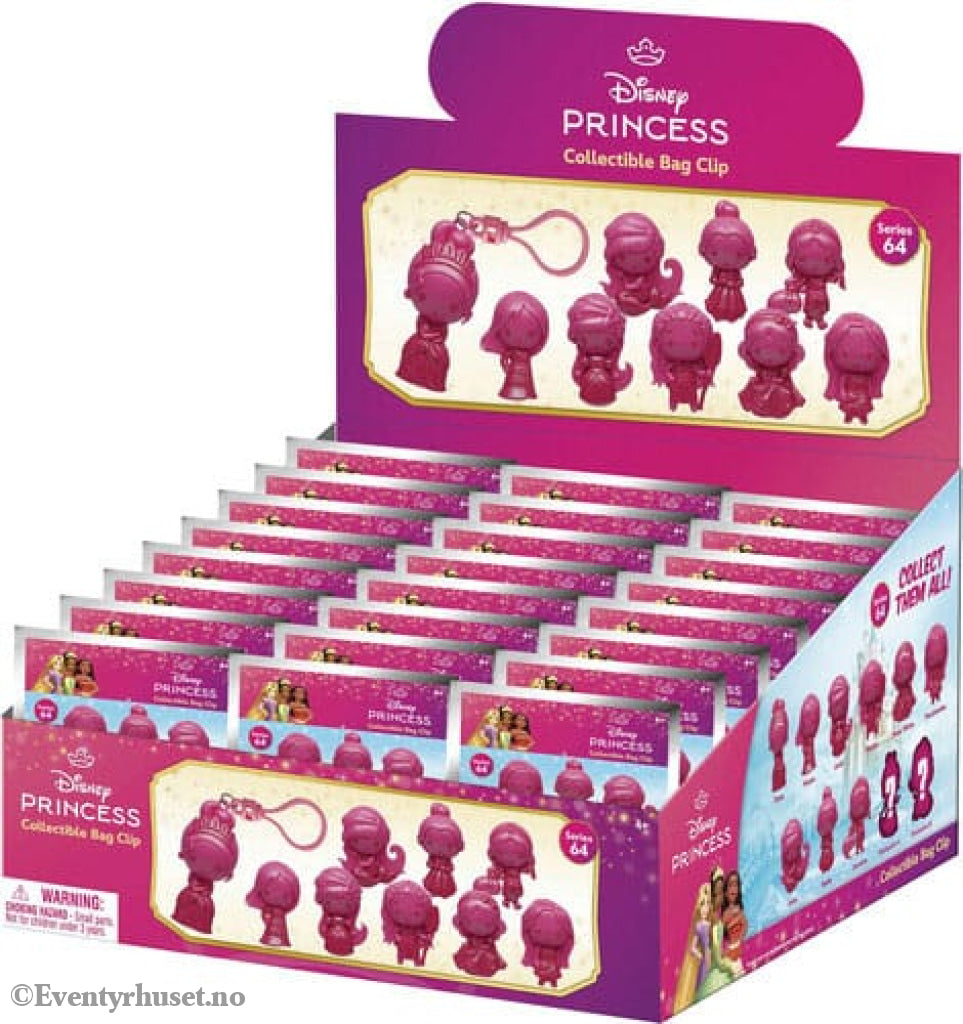 Disney Create your World 3D PVC Bag Clip Princess Series 64 Display (24) Fashion & Accessories