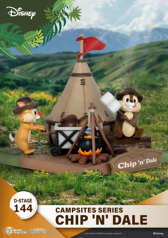 Disney D-Stage Campsite Series PVC Diorama Chip & Dale 10 cm. Mint In Sealed Box (MISB)! Actionfigur