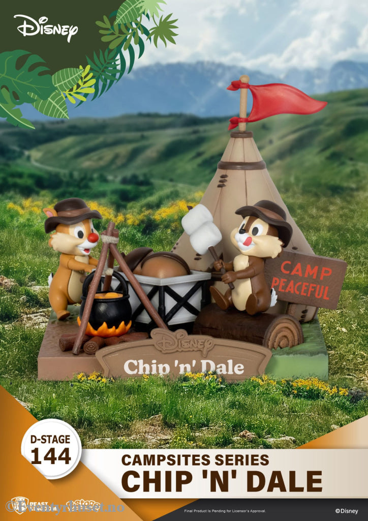 Disney D-Stage Campsite Series PVC Diorama Chip & Dale 10 cm. Mint In Sealed Box (MISB)! Actionfigur