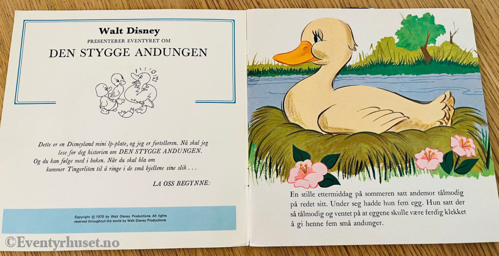 Disney Den Stygge Andungen - Se Hør Les. 1968. Ep + Bok. Eventyrplate