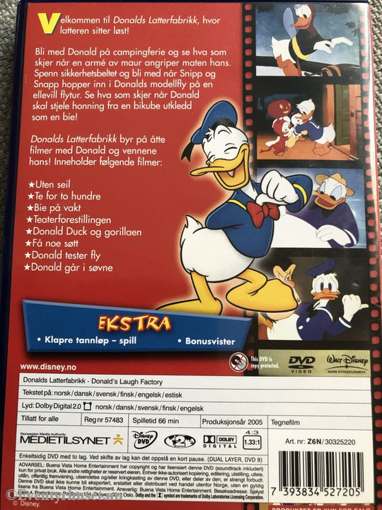 Disney Dvd. 2005. Donalds Latterfabrikk. Dvd