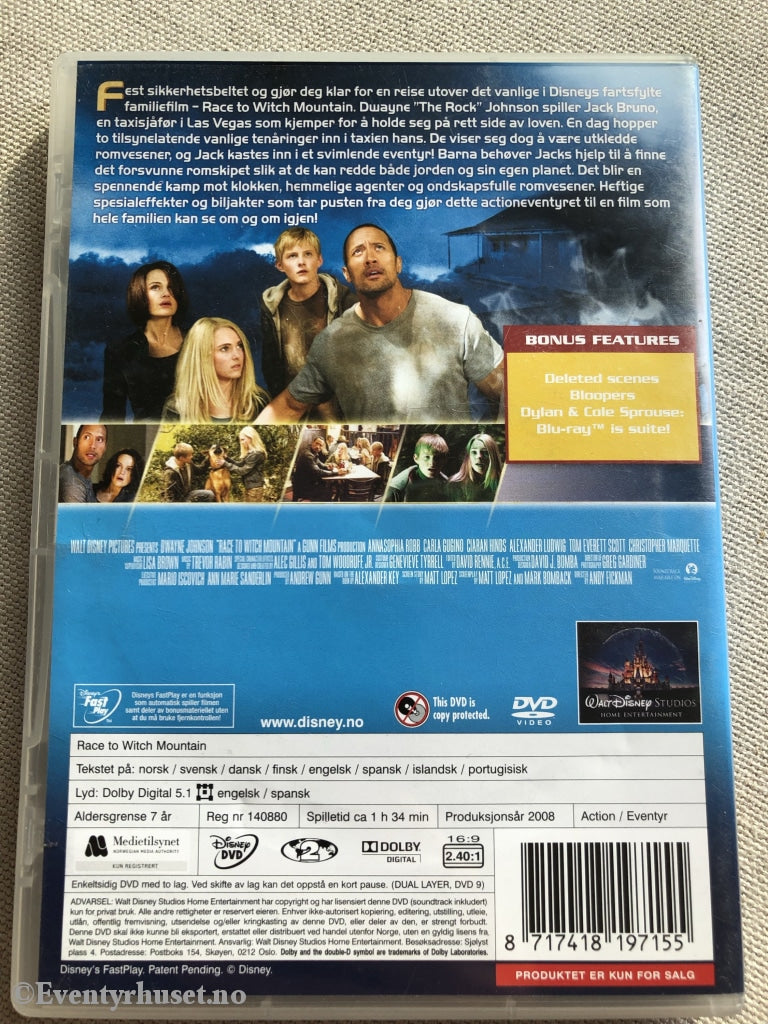 Disney Dvd. 2008. Race To Witch Mountain. Dvd