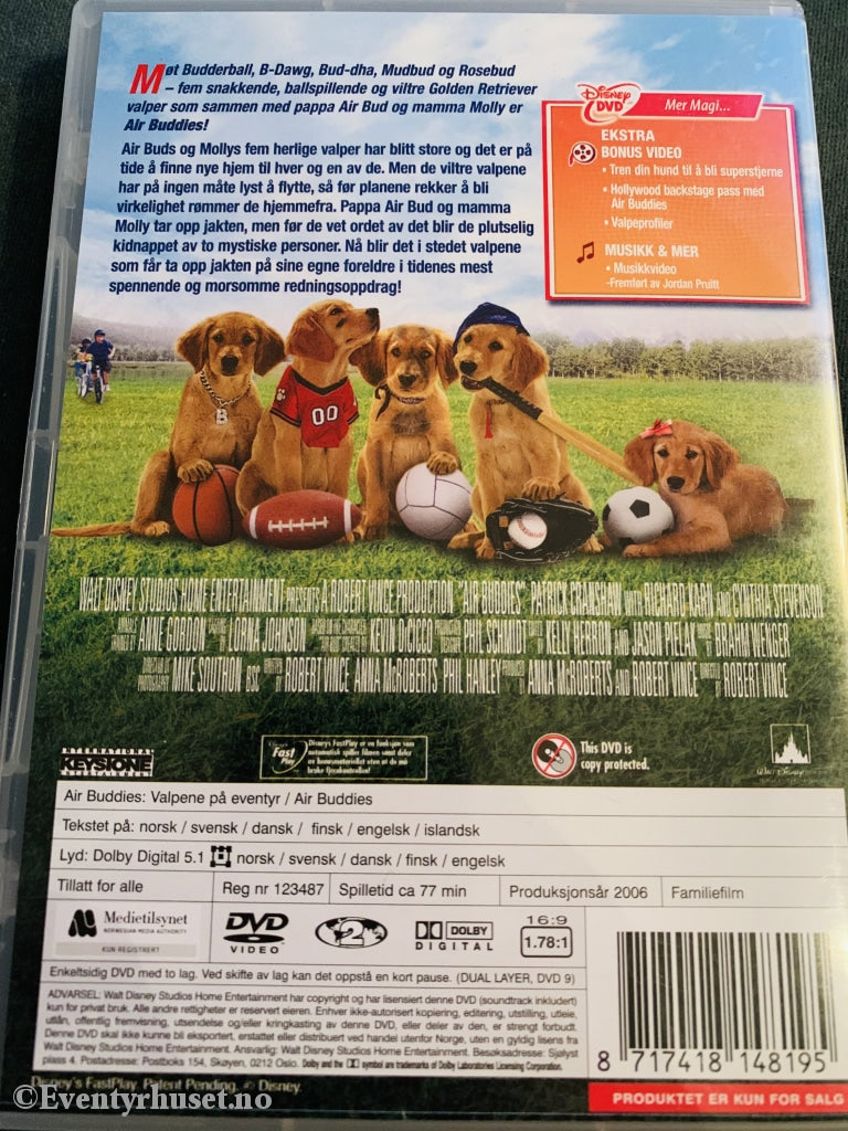 Disney Dvd. Air Buddies - Valpene På Eventyr. 2006. Dvd