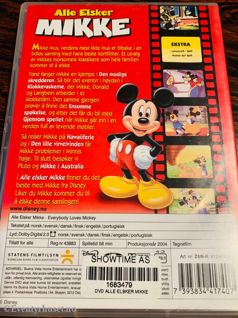 Disney Dvd. Alle Elsker Mikke. 2004. Dvd Utleiefilm.