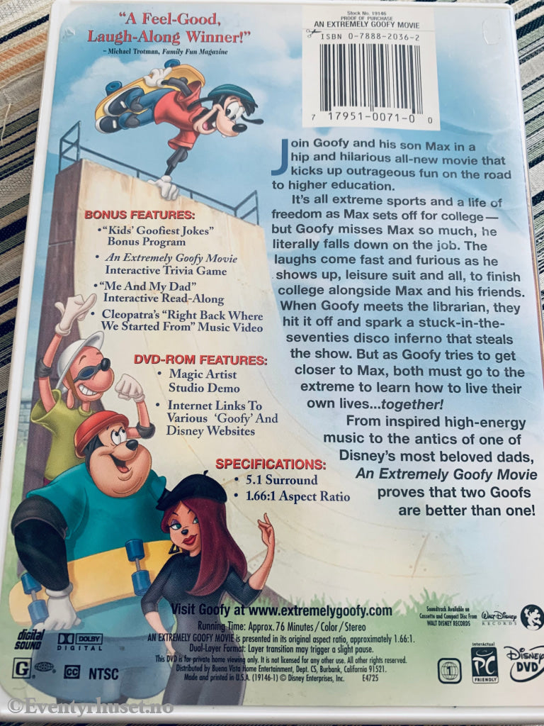 Disney Dvd. An Extremely Goofy Movie. Dvd