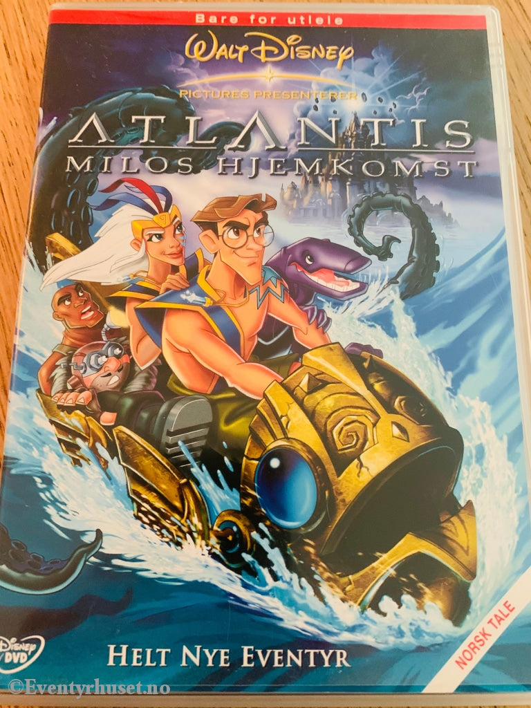 Disney Dvd. Atlantis. Milos Hjemkomst. 2002. Dvd Leiefilm.