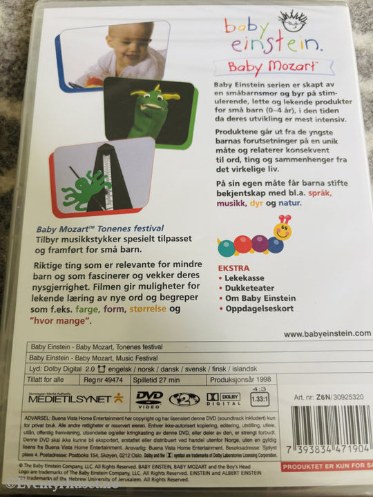 Disney DVD. Baby Einstein - Baby Mozart - Tonenes Festival. Ny i plast!