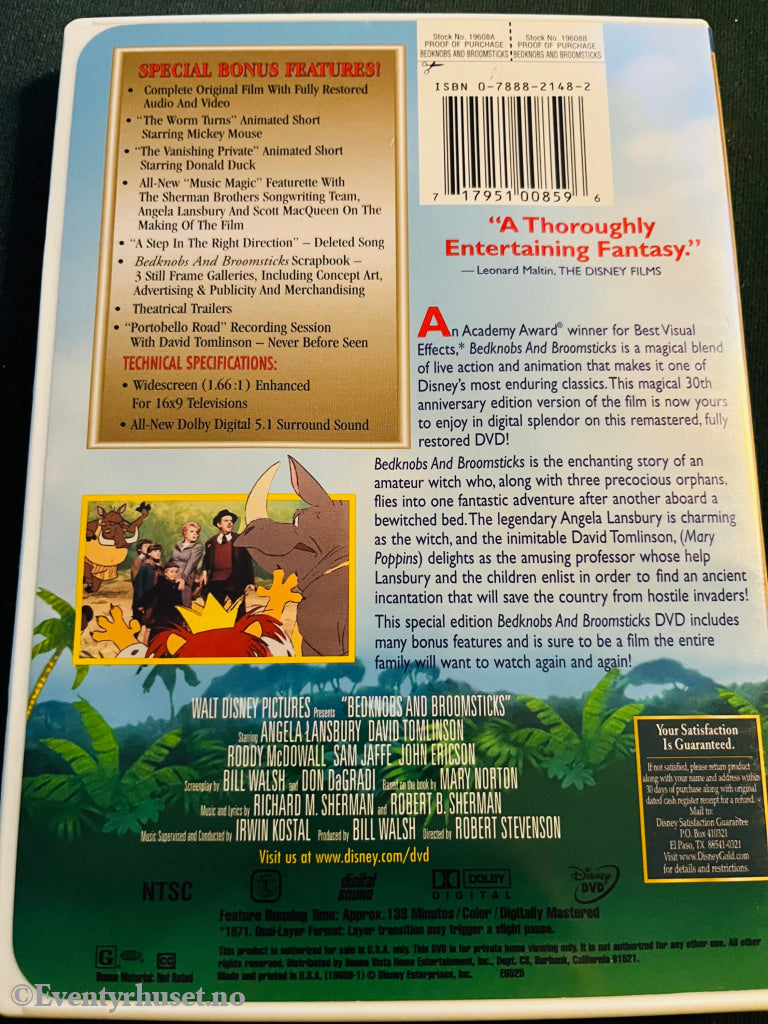 Disney Dvd. Bedknobs And Broomsticks. Dvd