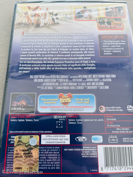 Disney Dvd. Beverly Hills Chihuahua 2. 2010. Dvd