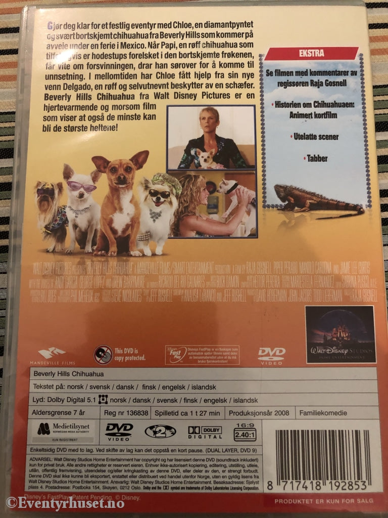Disney Dvd. Beverly Hills Chihuahua. 2008. Dvd