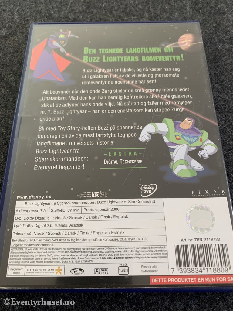 Disney Dvd. Buzz Lightyear. 2000. Dvd