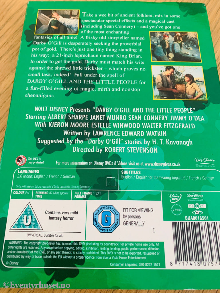 Disney DVD. Darby O’Gill and the Little People (1959).