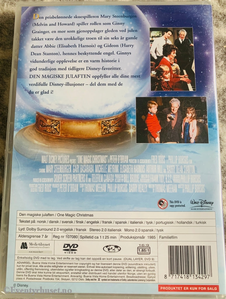 Disney Dvd. Den Magiske Juleaften. 1985. Ny I Plast! Dvd