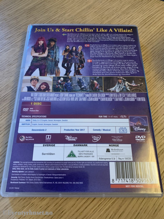 Disney Dvd. Descendants 2. Dvd