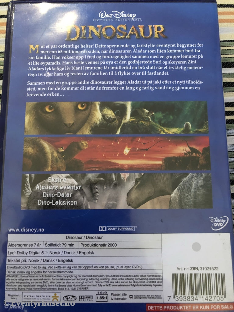Disney Dvd. Dinosaur. 2000. Dvd