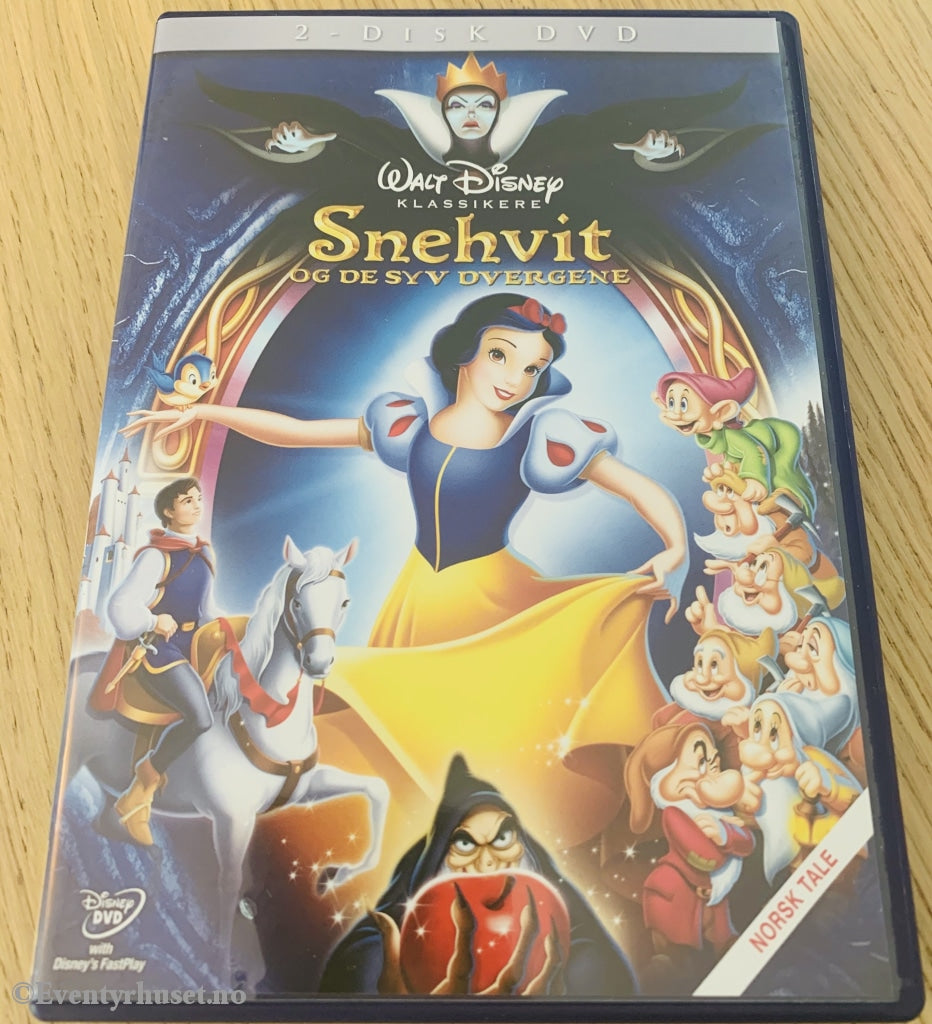 Disney Dvd Gullnummer 01. Snehvit Og De Syv Dvergene. 2 Disker!
