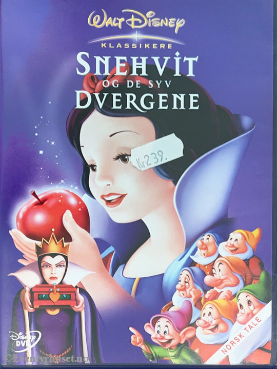 Disney Dvd Gullnummer 01. Snehvit Og De Syv Dvergene.