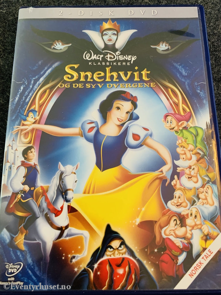 Disney Dvd Gullnummer 01. Snehvit Og De Syv Dvergene. Slipcase.