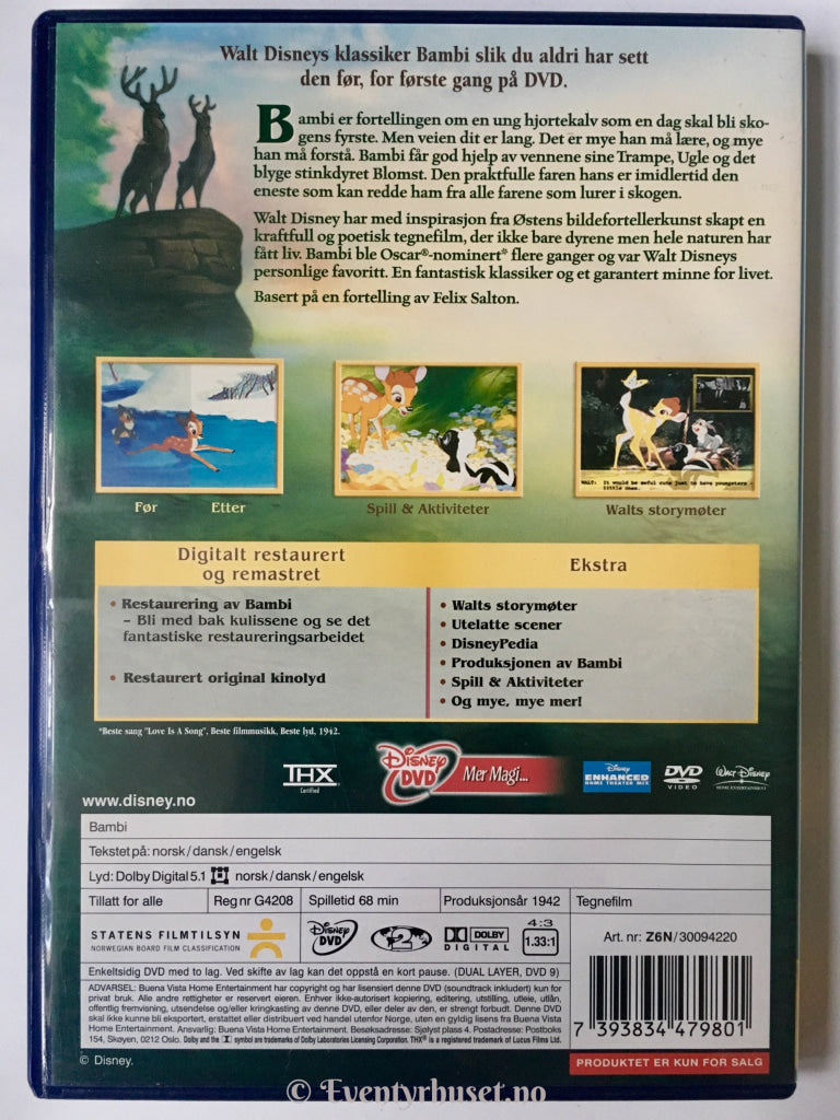 Disney Dvd Gullnummer 05. Bambi.