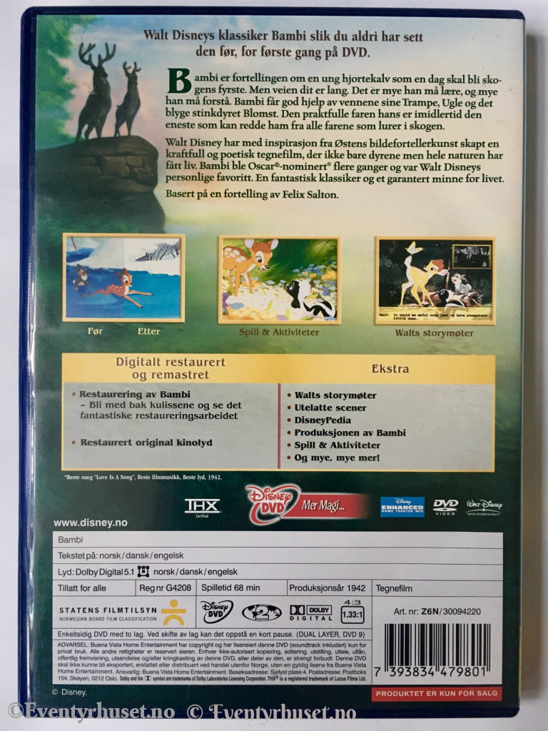 Disney Dvd Gullnummer 05. Bambi.
