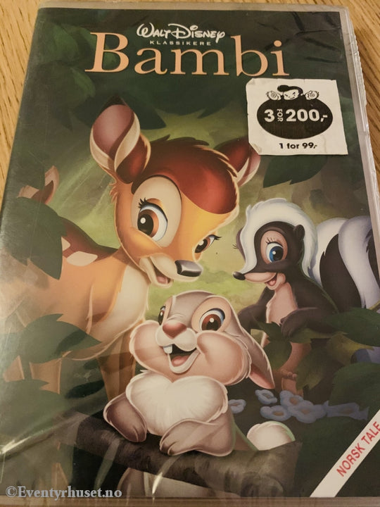 Disney Dvd Gullnummer 05. Bambi. Ny I Plast!