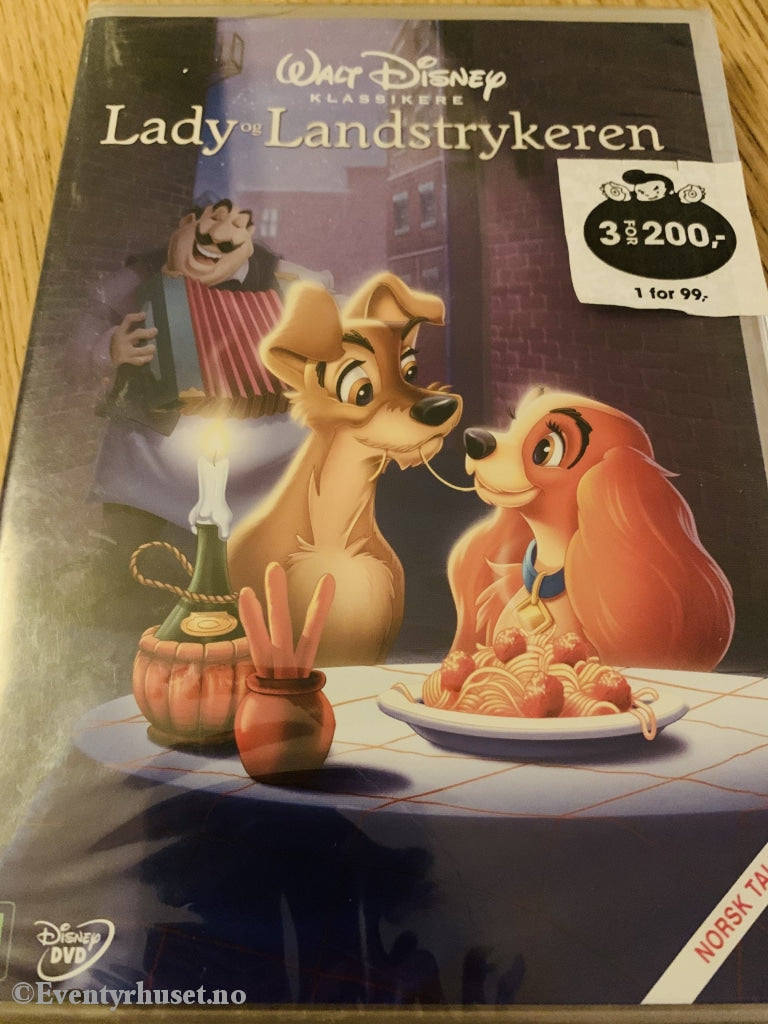 Disney Dvd Gullnummer 15. Lady & Landstrykeren. Ny I Plast!