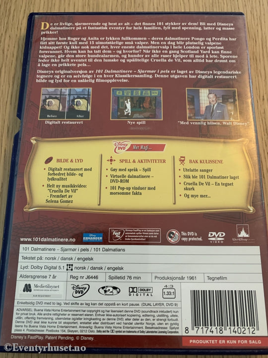 Disney Dvd Gullnummer 17. 101 Dalmatinere.