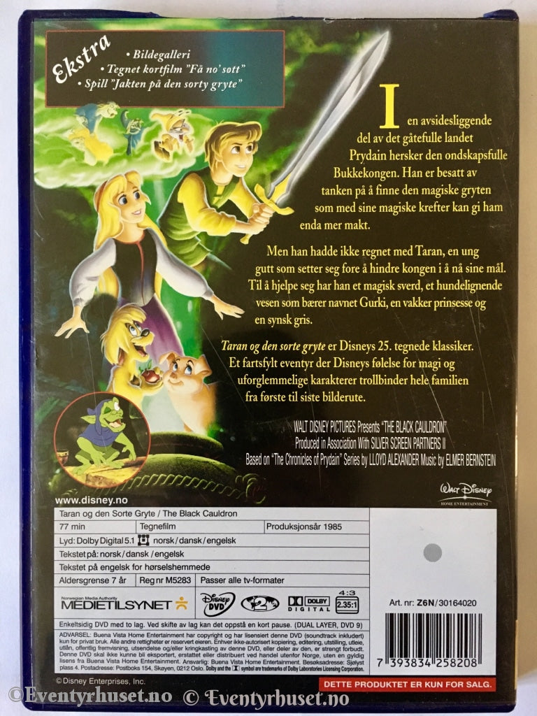 Disney Dvd Gullnummer 25. Taran Og Sorte Gryte.