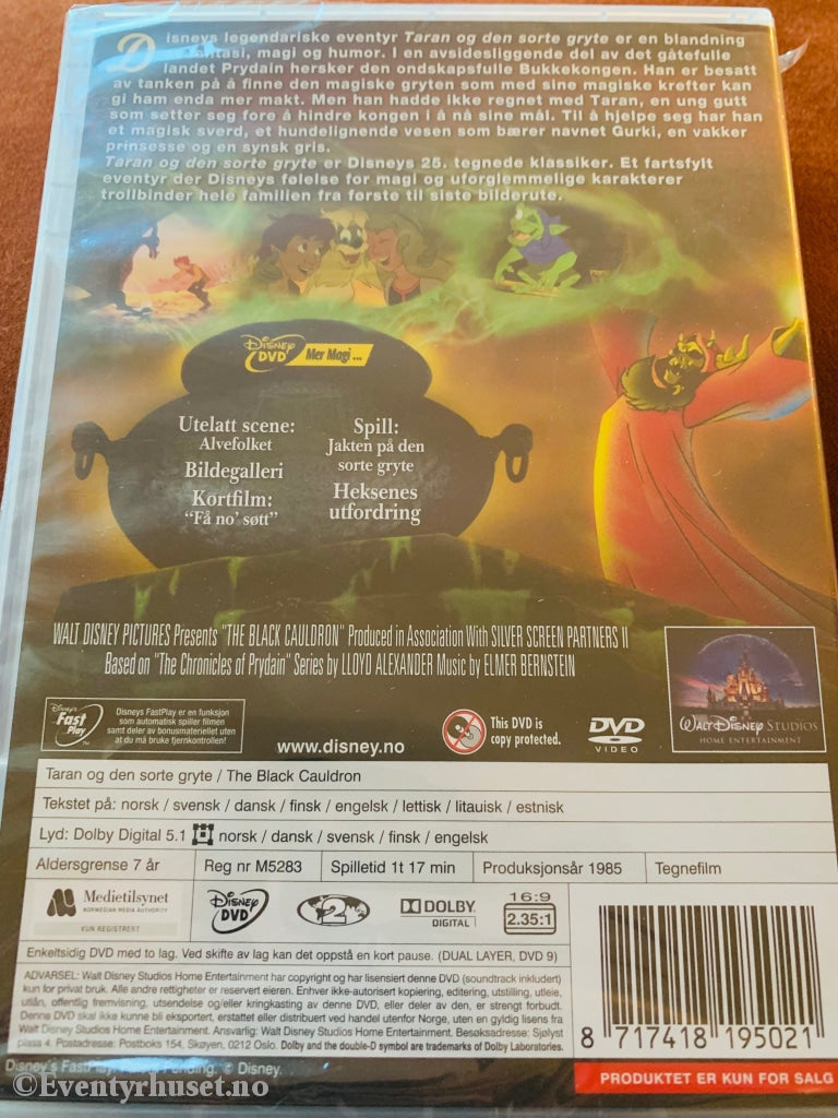 Disney Dvd Gullnummer 25. Taran Og Sorte Gryte. Spesialutgave. Ny I Plast!