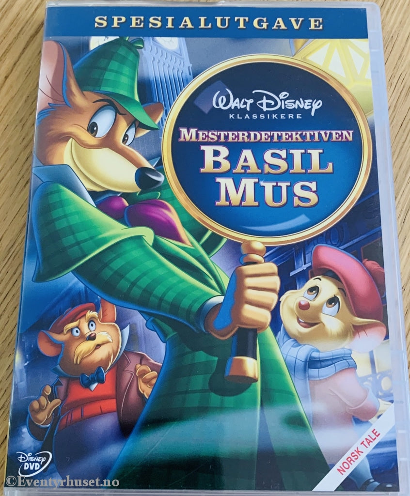 Disney Dvd Gullnummer 26. Mesterdetektiven Basil Mus. 1986. Dvd.