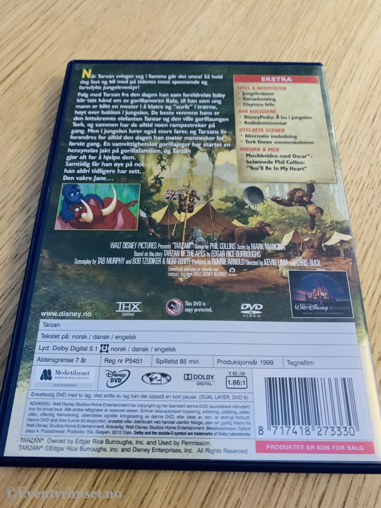 Disney Dvd Gullnummer 37. Tarzan. 1999. Dvd.