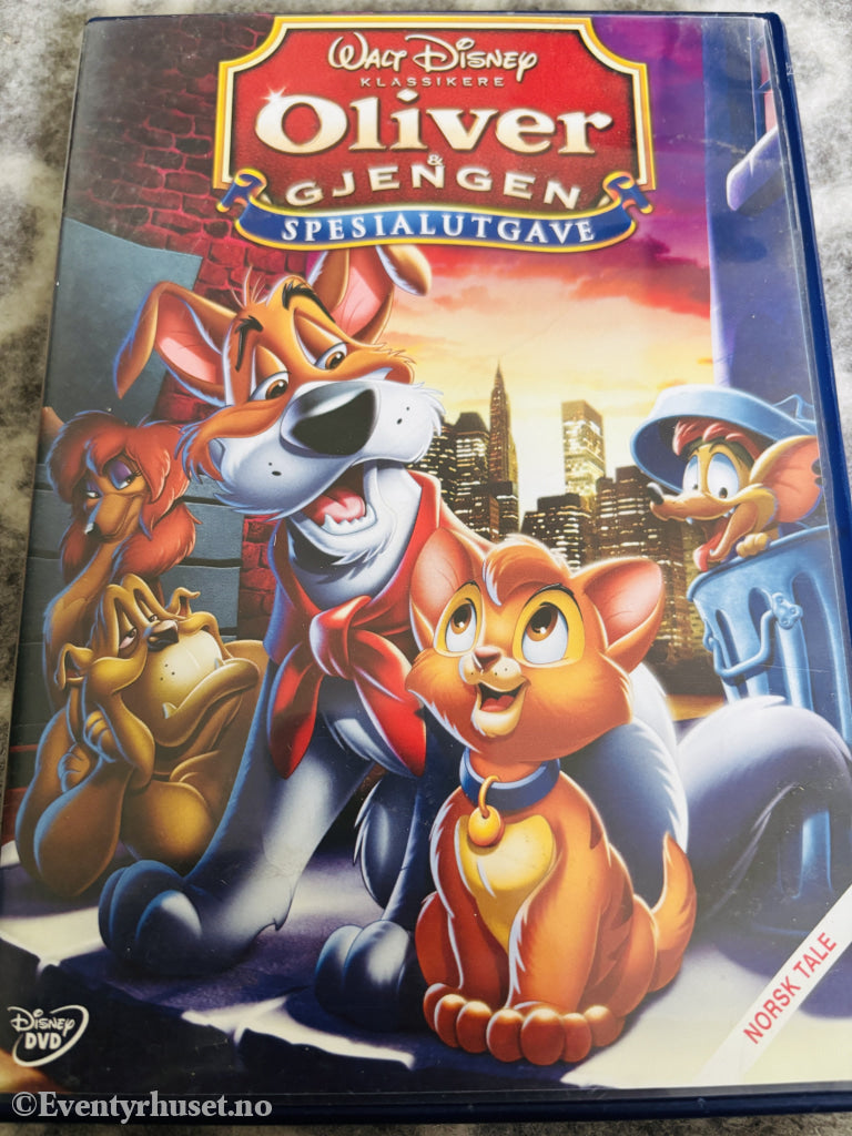 Disney DVD. Gullnummer 42. Oliver & Gjengen. DVD leiefilm.