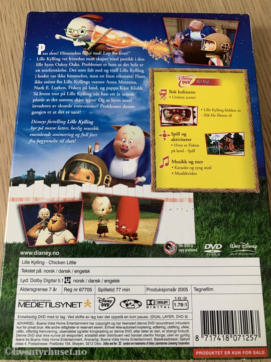 Disney Dvd Gullnummer 45. Lille Kylling. Slipcase.