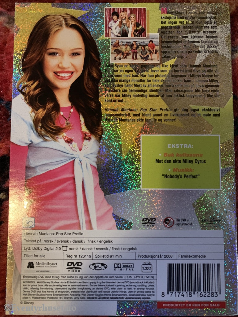 Disney Dvd. Hannah Montana - Pop Star Profile. 2008. Dvd Slipcase.