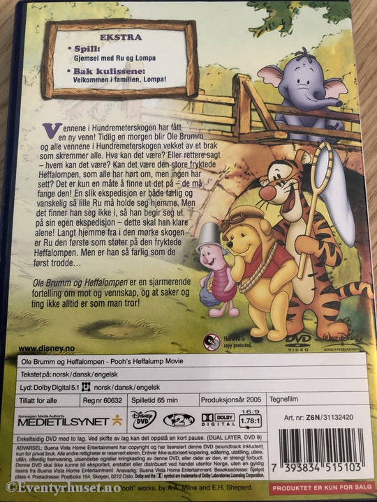 Disney Dvd. Heffalompen. 2005. Dvd