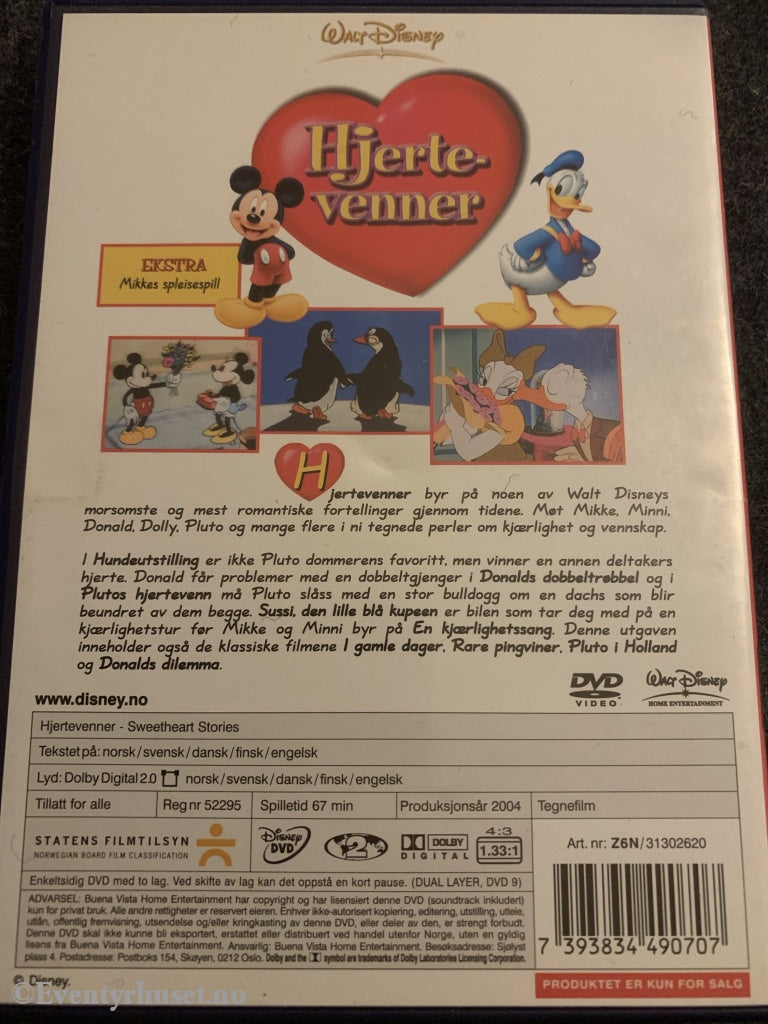 Disney Dvd. Hjertevenner. 2004. Dvd