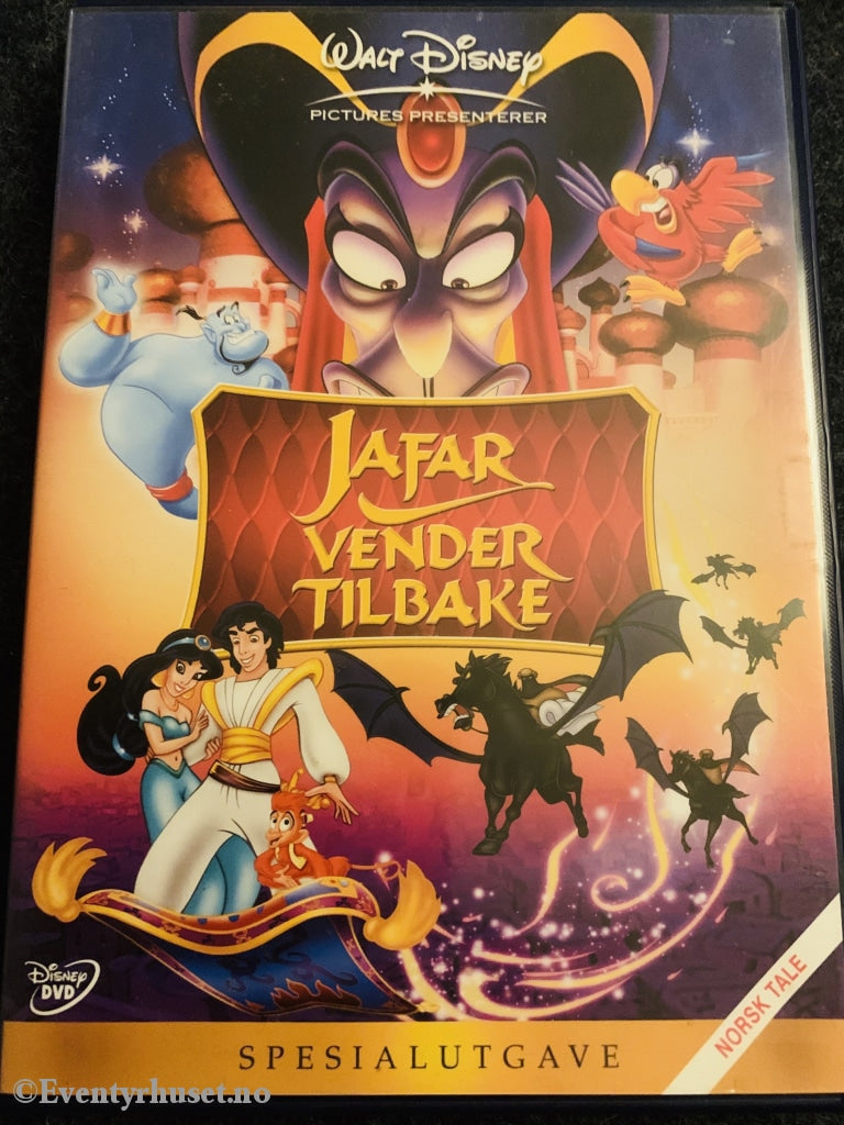 Disney Dvd. Jafar Vender Tilbake. 1994. Dvd