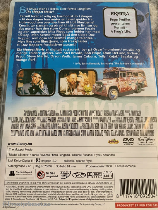 Disney Dvd. Jim Hensons The Muppet Movie. 2006. Dvd