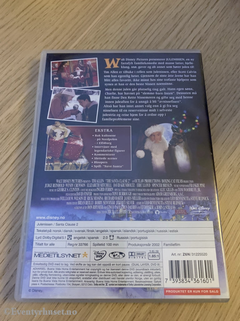 Disney Dvd. Julenissen. 2002. Dvd