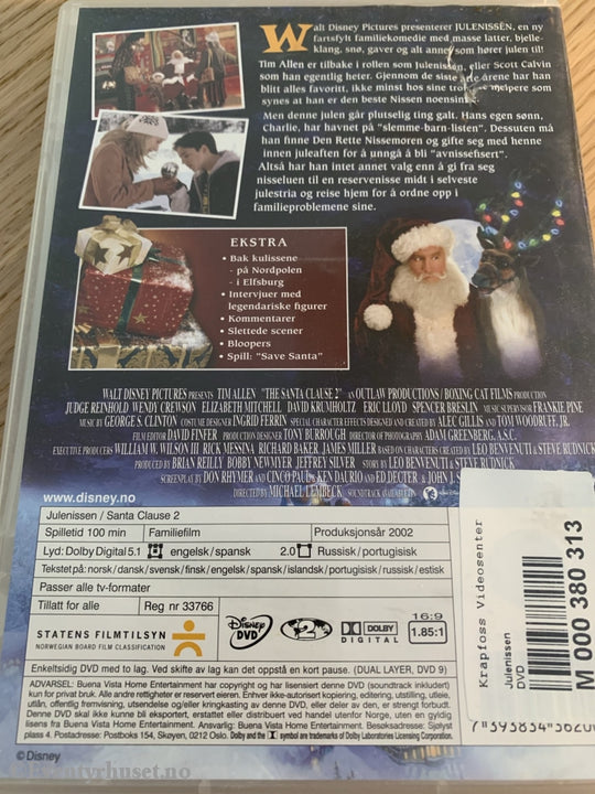 Disney Dvd. Julenissen. 2002. Utleiefilm. Dvd