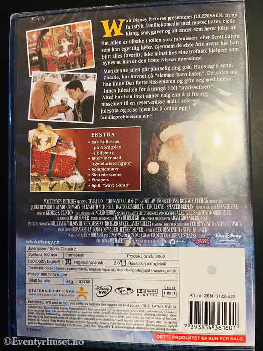 Disney Dvd. Julenissen. Ny I Plast! Dvd