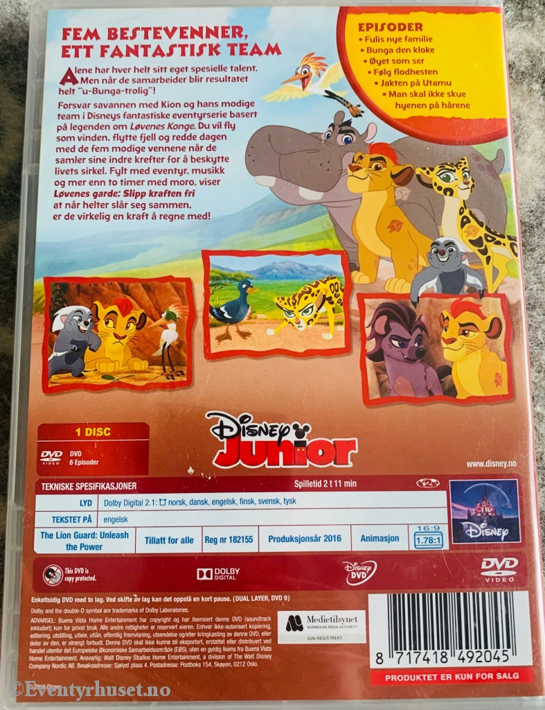 Disney Dvd. Løvenes Garde - Slipp Kraften Fri. Ny I Plast! Dvd