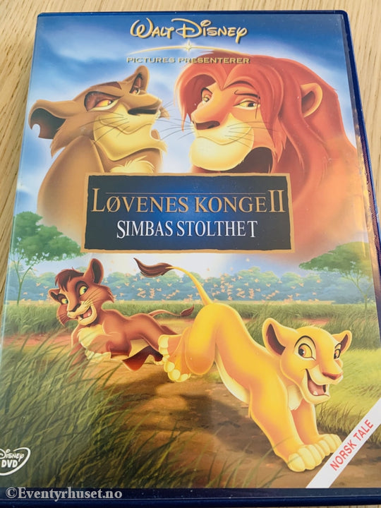 Disney Dvd. Løvenes Konge 2. Simbas Stolthet. Dvd