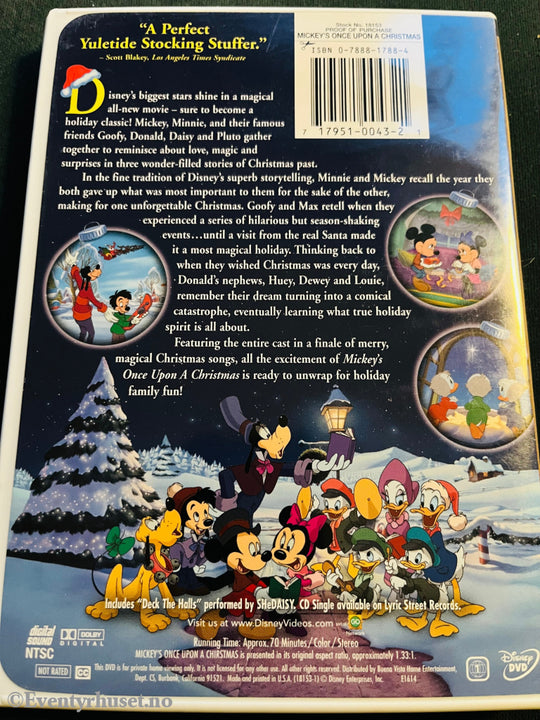 Disney Dvd. Mickey’s Once Upon A Christmas. Dvd