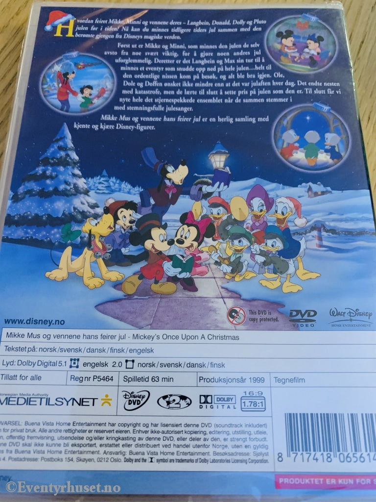 Disney Dvd. Mikke Mus Og Vennene Hans Feirer Jul. Ny I Plast! Dvd