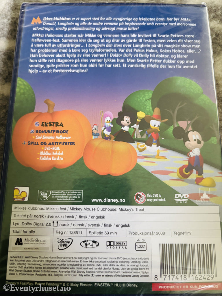 Disney DVD. Mikkes klubbhus - Mikkes fest. Ny i plast!