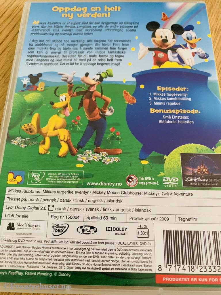 Disney Dvd. Mikkes Klubbhus Vol. 09. Fargerike Eventyr. 2009. Dvd