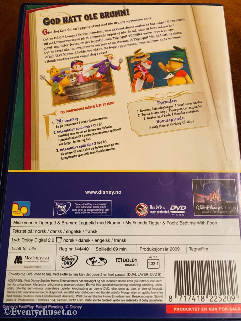 Disney Dvd. Mine Venner Tigergutt & Brumm. Vol. 5. Leggetid Med Dvd