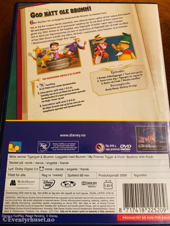 Disney Dvd. Mine Venner Tigergutt & Brumm. Vol. 5. Leggetid Med Dvd